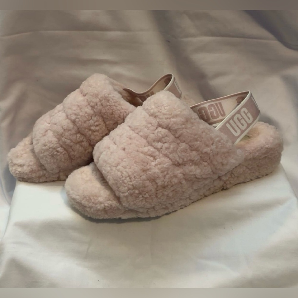 UGG Soft Blush Fluffy Slippers